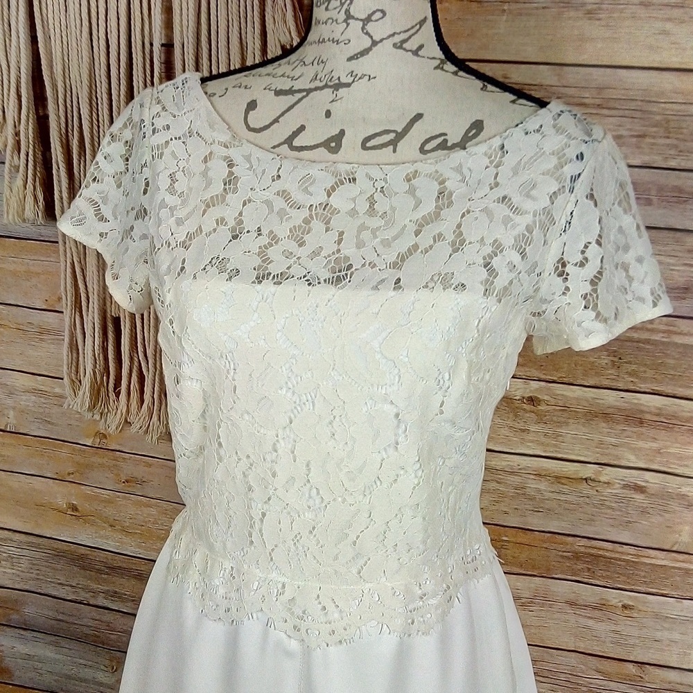 Revolve | Bailey 44 ‘Starry Sky’ White Lace Illusion Faux Leather Mini Dress - Picture 3 of 8